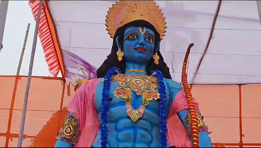 Grand statue of Shri Ram becomes center of attraction in Jalpaiguri