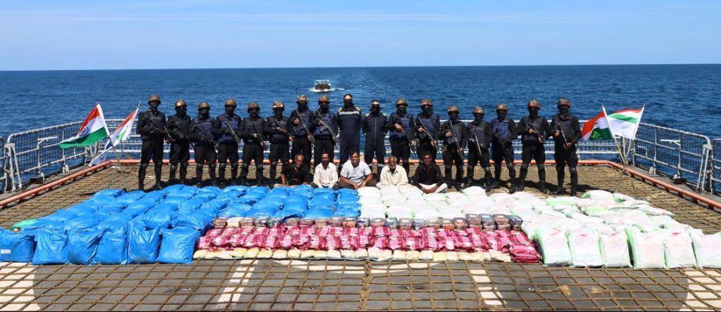 Record 3,300 kg of drugs seized from boat off Gujarat coast, five foreigners arrested