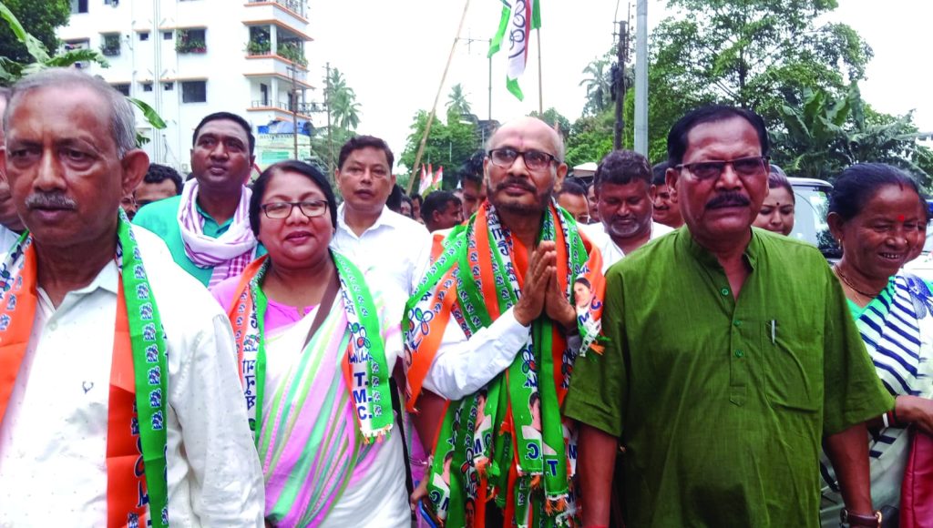 TMC candidate Professor Nirmal Chandra Roy started election campaign