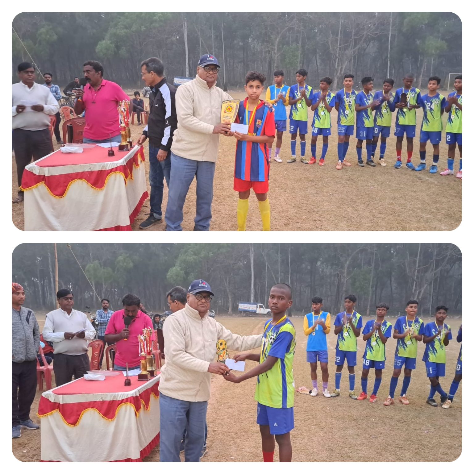 Children showed their talent in Anurupa Kundu and Binoy Das Choudhary Memorial Football Tournament